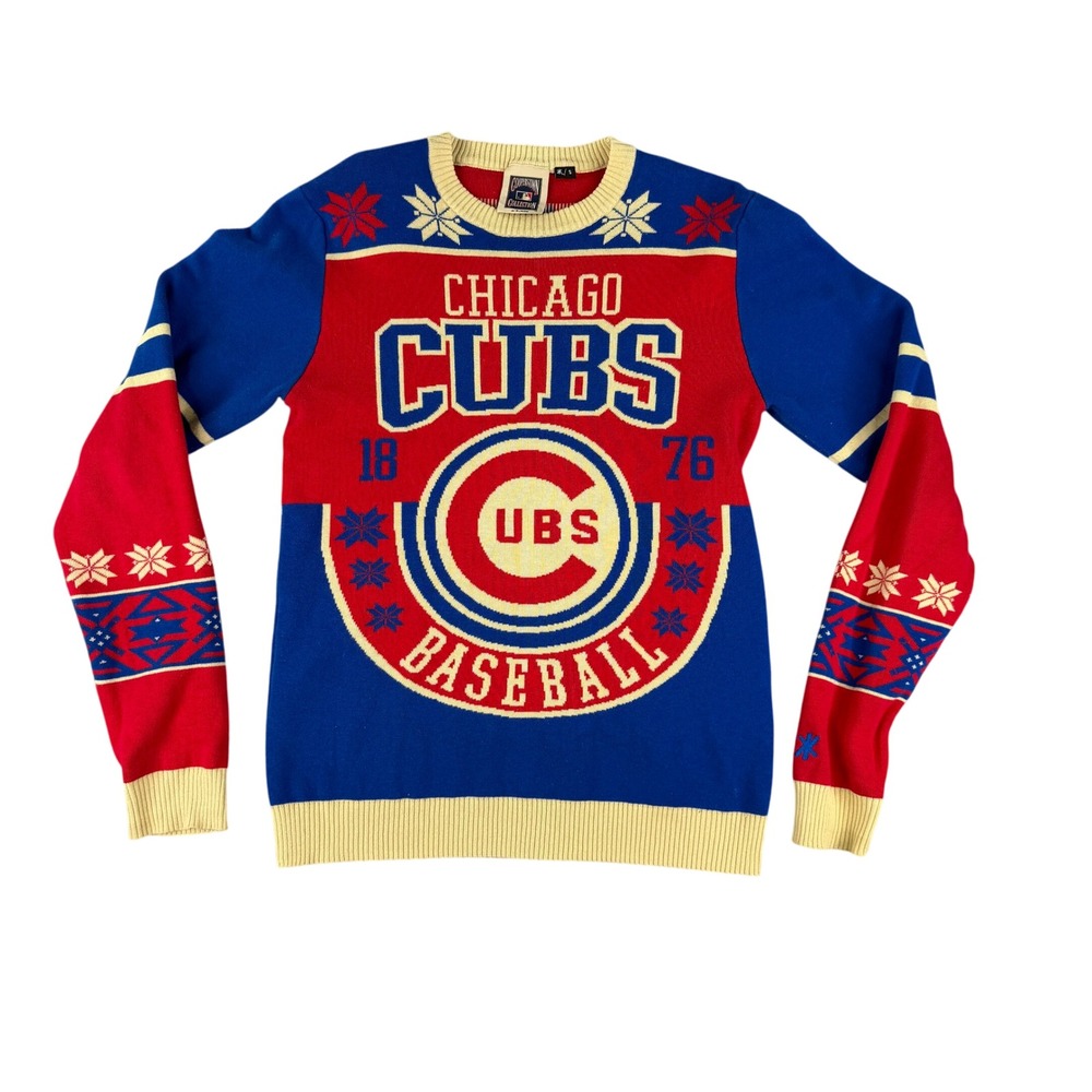 Chicago Cubs‎ Cooperstown Collection Ugly Christmas Sweater Small MLB Klew